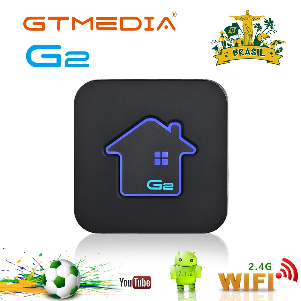 GTMEDIA G2 android box 4K H.265 wifi netflix Бразильский Португальский live HD IPTV подписка Смарт ТВ коробка Корабль из Бразилии Испания