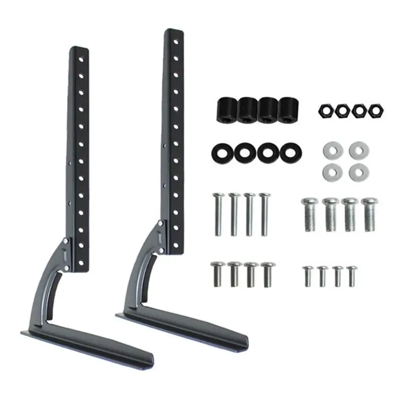 

TV Stand Set Table Top Stand Pedestal Load Bearing 20KG 3 Levels Adjustable Universal Bracket for 26-37in LCD LED TV