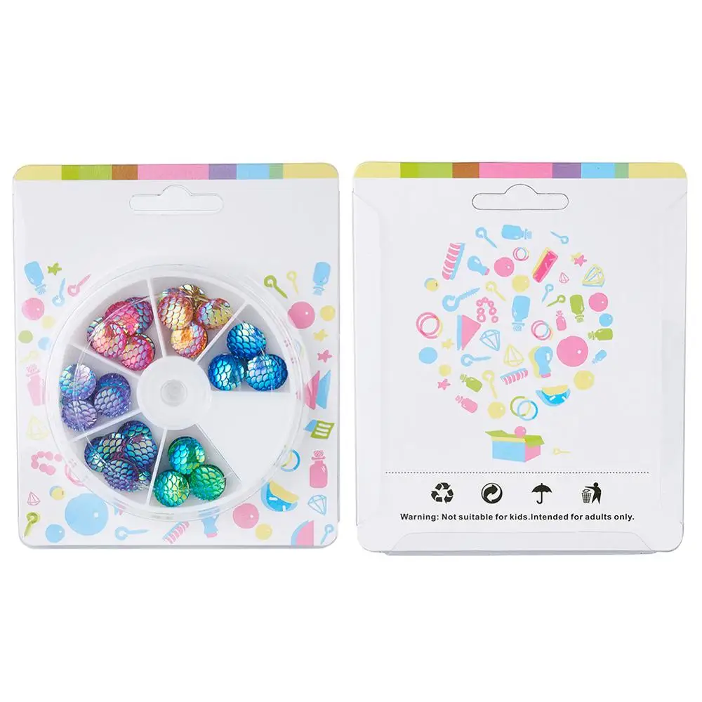 Кабошоны из смолы с плоской задней стороной 48 шт./корт 12x3 5 мм для изготовления