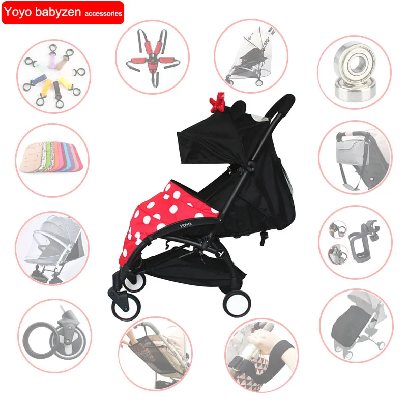 

Stroller Accessories Wheels Tyre Cover Armrest Footrest Connector Seat Cushion Mosquito Net Compatible For Yoya-Yoyo Chbaby Cart