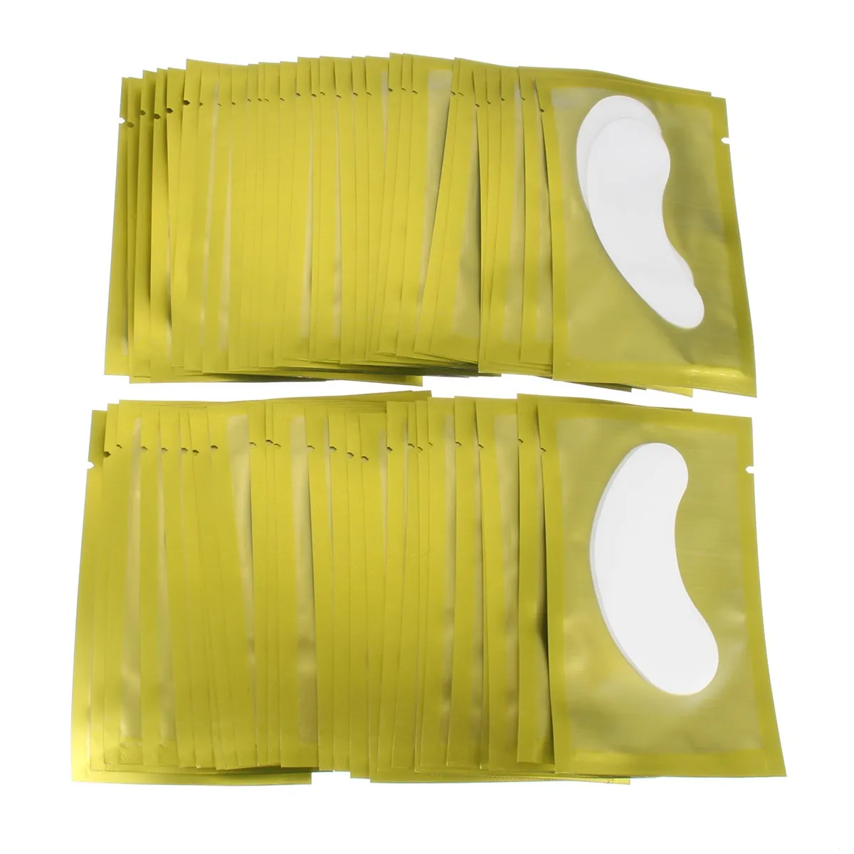 50 пар/упак. Золотой ненатуральные искусственные бумажные накладки для