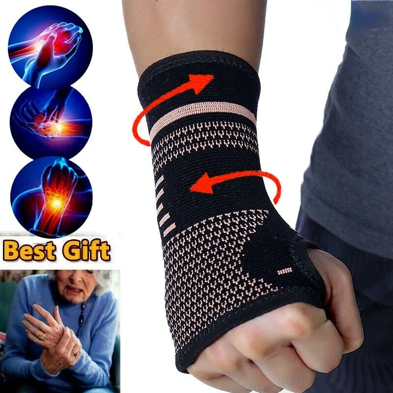 

Outdoor men's and women's sports copper ion fiber wristband basketball riding fitness breathable anti-abrasion protective gear
