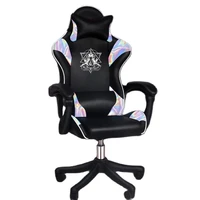 2021 office chair pu leather desk gaming chair ergonomically adjustable racing chair tasks swivel executive computer chair