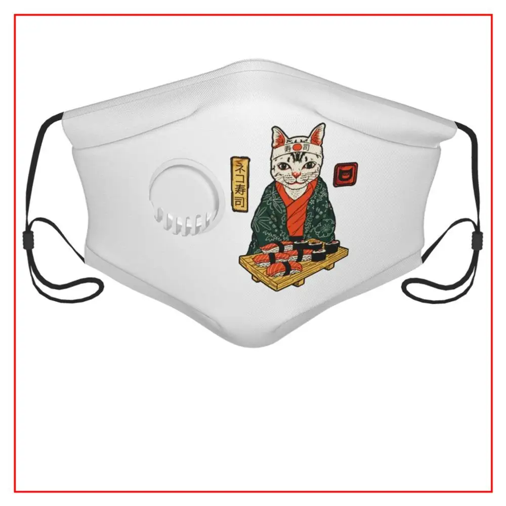 

Kids Men Women face mask Neko Sushi Bar マスク facemasks reusable washable респиратор skin care motorcycle under eye masks anime