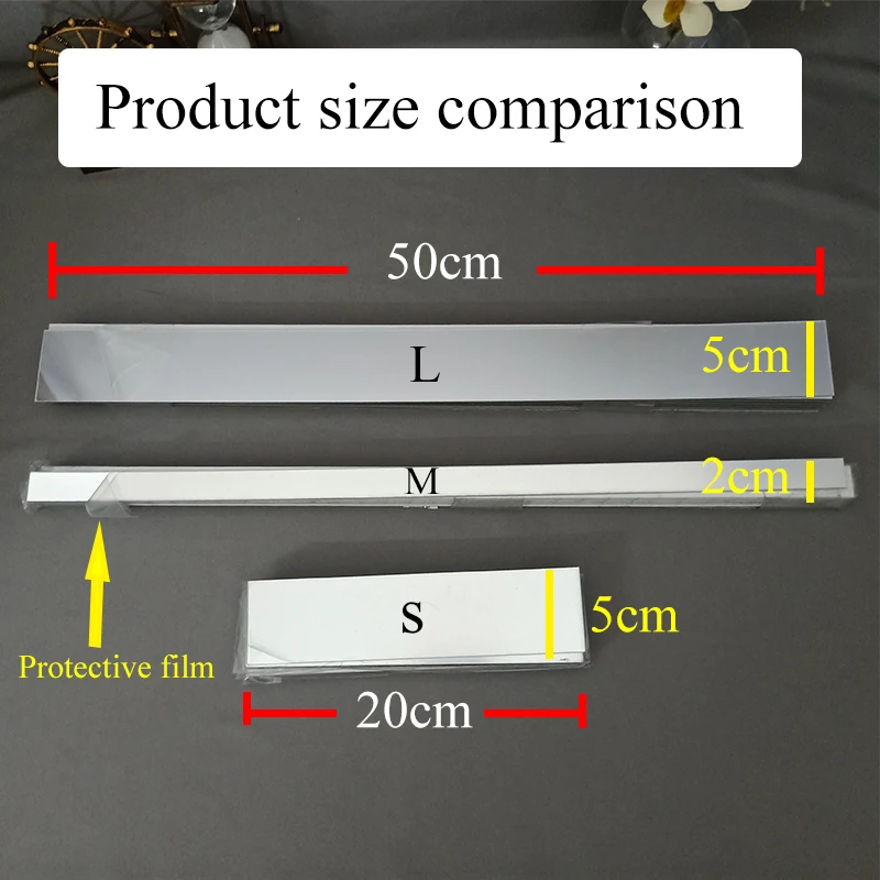 Simple Lines Acrylic 3D Wall Stickers DIY Background Mirror Strips Ceiling Waist Line Living Dining Room Art Home Decor 20pcs