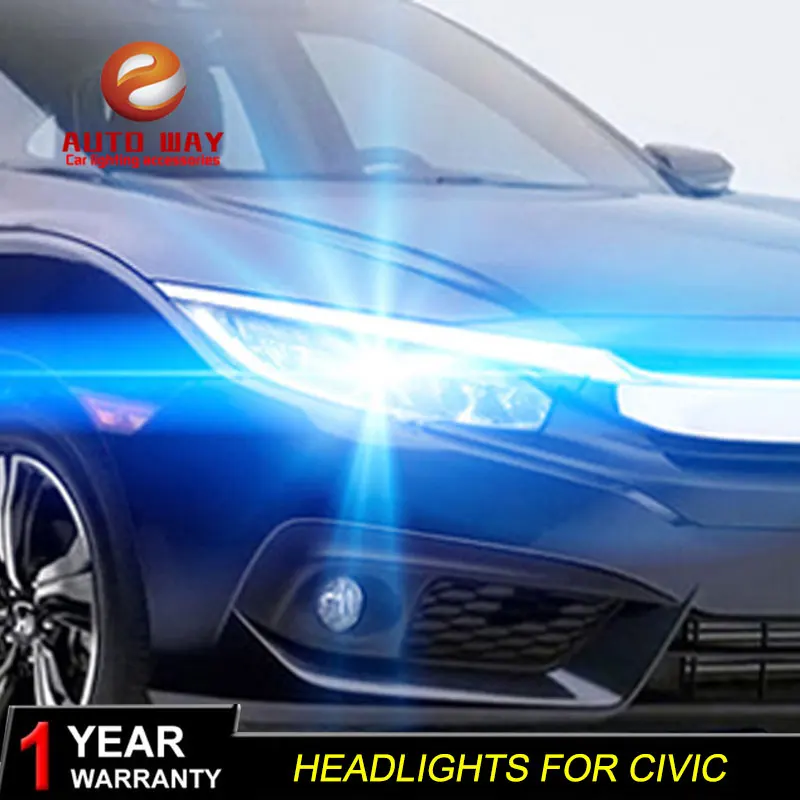 Автомобильный Стайлинг чехол для передней фары Honda CIVIC G10 MK10 Bugatti светодиодные