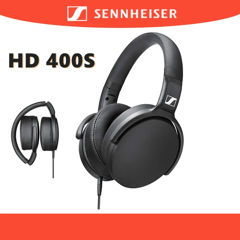 Оригинальные наушники-вкладыши Sennheiser HD 400S с шумоизоляцией складная музыкальная