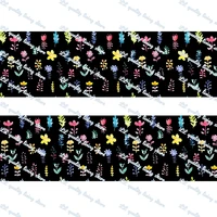 colorful flowers pattern printed grosgrain ribbon 50 yards gift wrapping diy bows christmas wedding derections ribbons