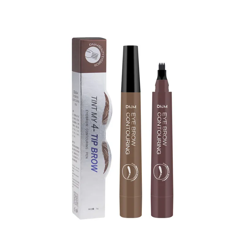 4 точки карандаш для бровей 5 цветов жидкий темно коричневый микроблейдинга