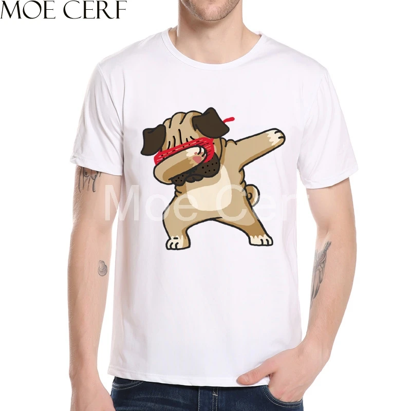 Футболка для танца с единорогом Мопсом дабом Мужская футболка в стиле хип-хоп