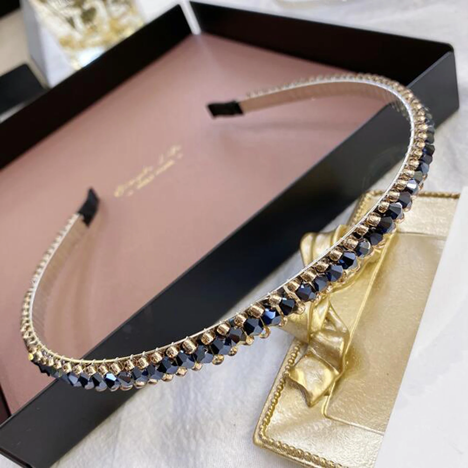 Проли Новый модный ободок с стразами для женщин, свежий, на вечеринку и путешествия, аксессуары для волос высокого качества, ручная работа, оптовая продажа