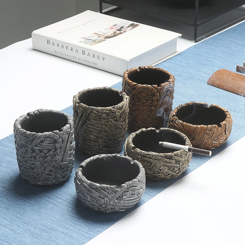 

Creative Retro Cement Ashtray European fashion personality office Ornaments Bar Cafe Decorations