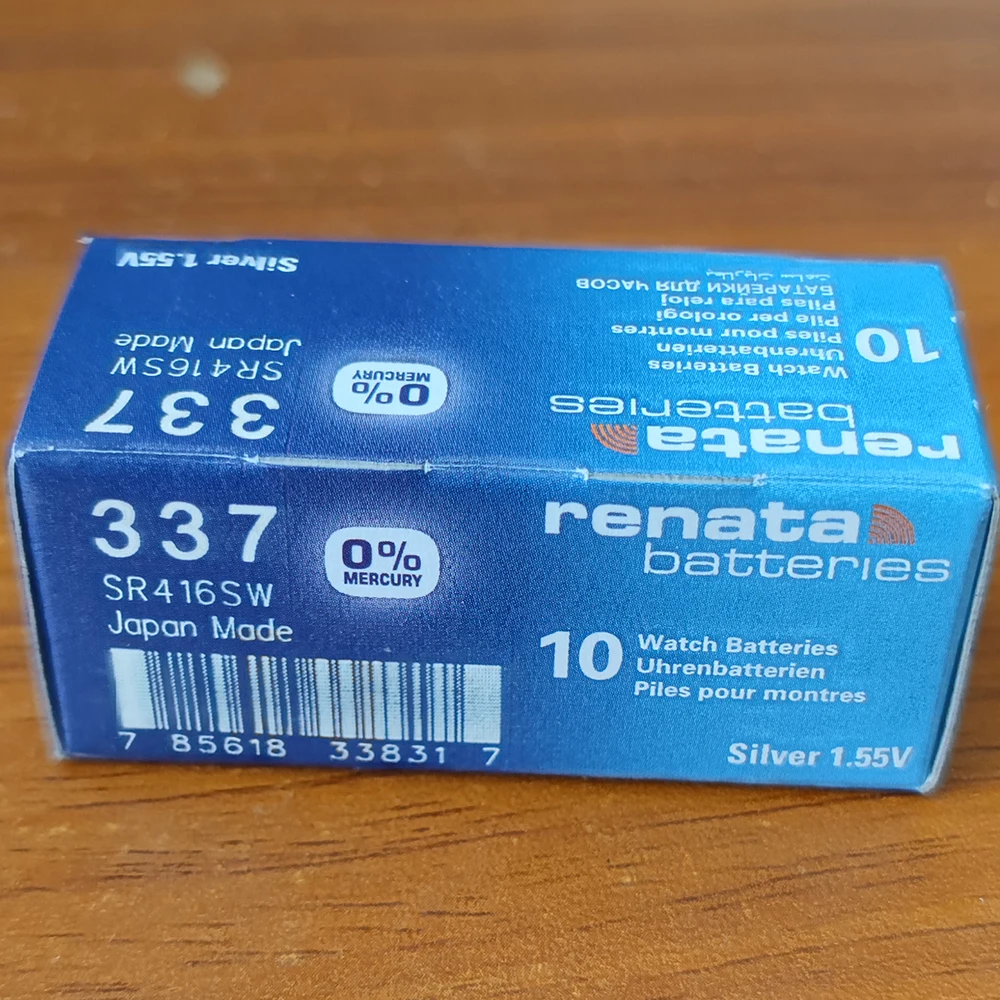 10 шт. Renata Швейцарский аккумулятор 337 SR416SW 1 55 в для часов серебристые RENATA