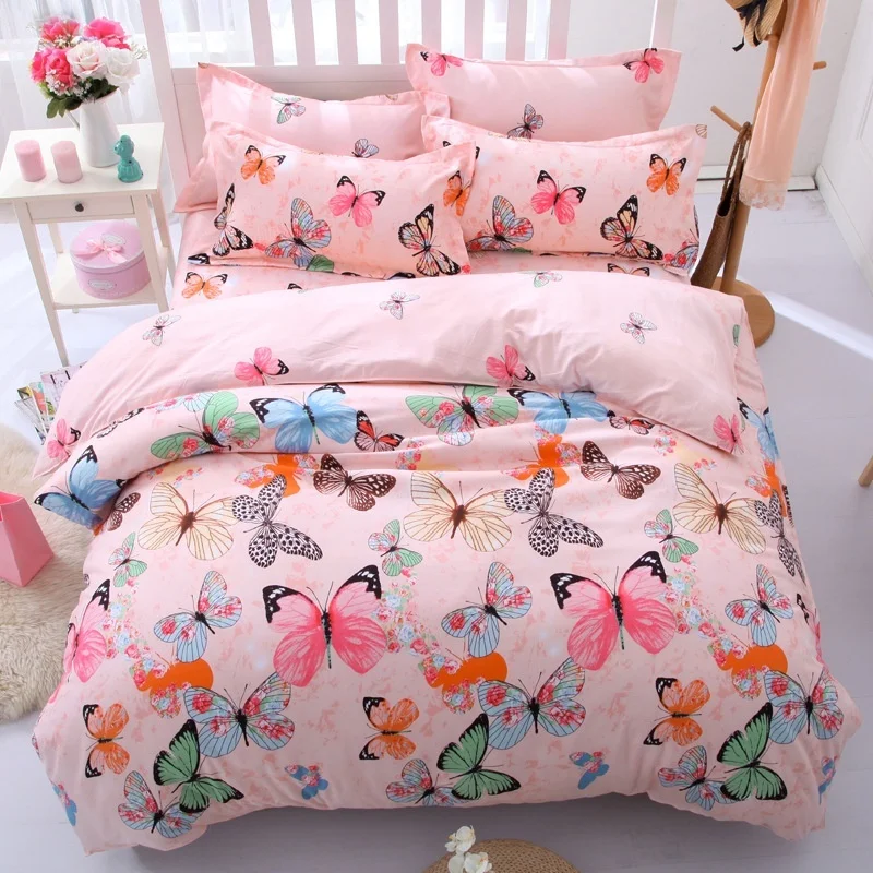 Комплект постельного белья с красочными бабочками 2 шт./3 шт. пододеяльник 1 + 1/2