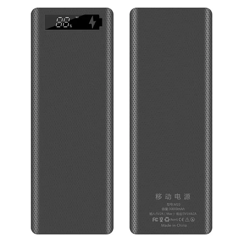 

LCD Display DIY 10x18650 Battery Case Power Bank Shell Charger Box Accessories