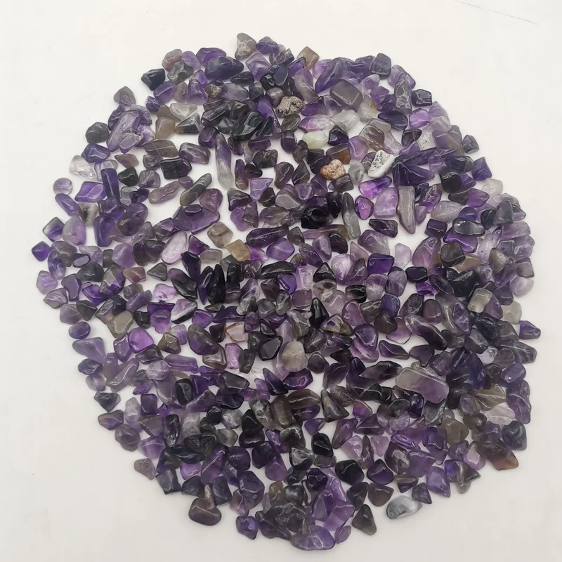 300 г натуральный аметист гравий образец камня с украшением в виде кристаллов