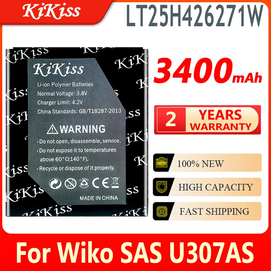 

Мощная батарея 3400mAh KiKiss LT25H426271W для Wiko SAS U307AS