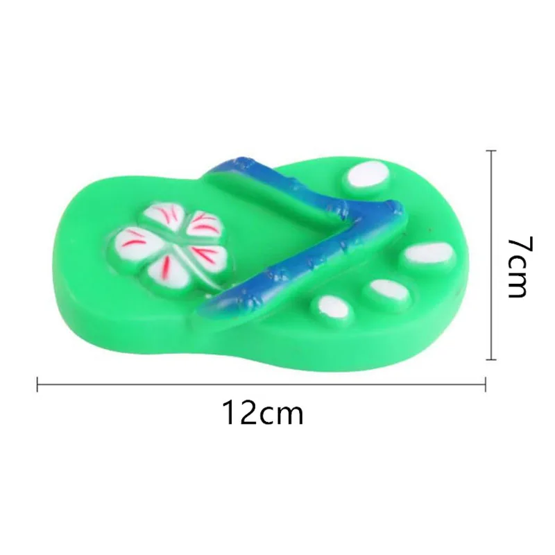 1 Piece Random Color Rubber Pet Puppy Toy Chew Play Slipper Flip-flops Shape Squeaky Sound Cute for Small Dogs Supplies | Дом и сад