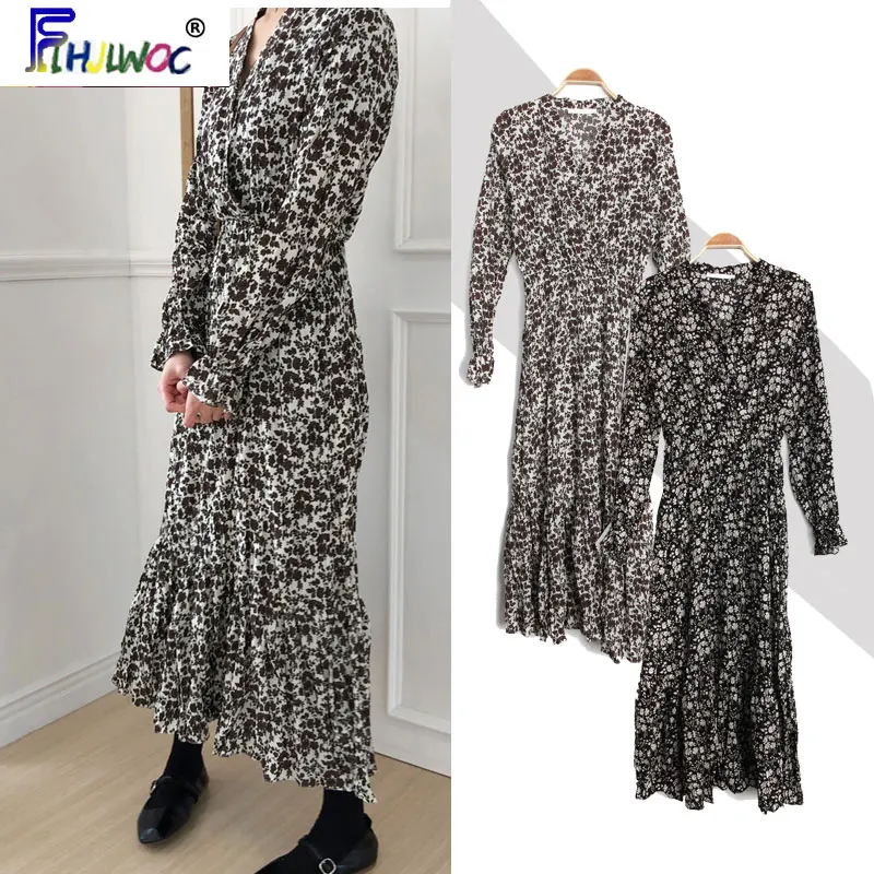 Темперамент платья женщин 2020 Весна Дизайн Новый тонкий эластичный пояс