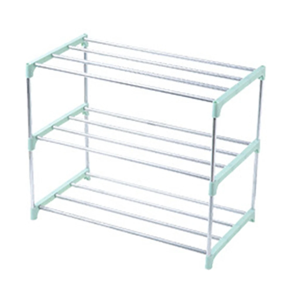 3/4 Layers Stainless Steel Rack Hanger Shoes Storage Display Shelf Holder Cabinet Shelf Holder Shoes Racks Home Organizer