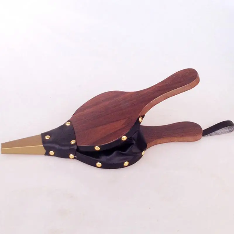 

Vintage Mini Hand Bellows Dark Brown Fireplace Blower Traditional Stove Fire Lighter Fan For Home Diy Fireside Accesso