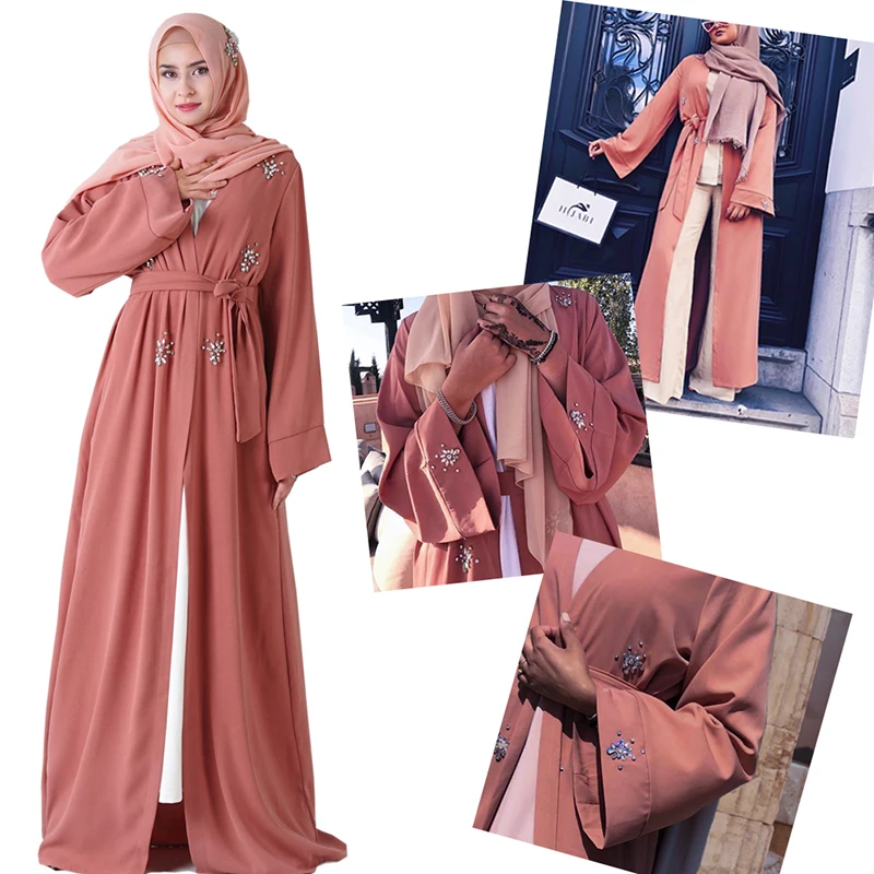 Abaya Kimono Muslim Hijab Dress Women Abayas Caftan Marocain Kaftan Robe Femme Dubai Tesettur Elbise Turkish Islamic Clothing