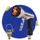 Шланг для полива сада, телескопический гибкий шланг с водяным пистолетом высокого давления для мойки автомобилей