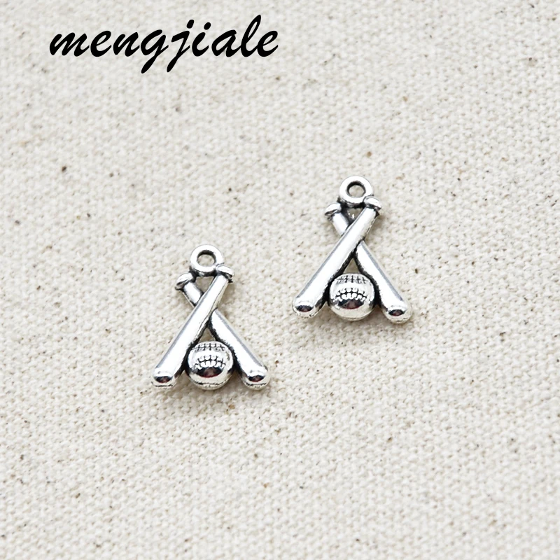 15pcs Tibetan Silver Plated Softball &amp baseball Charms for Jewelry Making Accessories DIY 19*13*3mm | Украшения и аксессуары