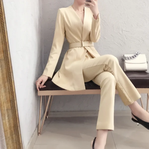 Женские Брючные костюмы на весну и осень новинка высококачественные женские
