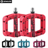 enlee bicycle mtb nylon pedals ultralight seal bearing anti slip 916 inch mountain bike cleats pedal bicycle parts accessories