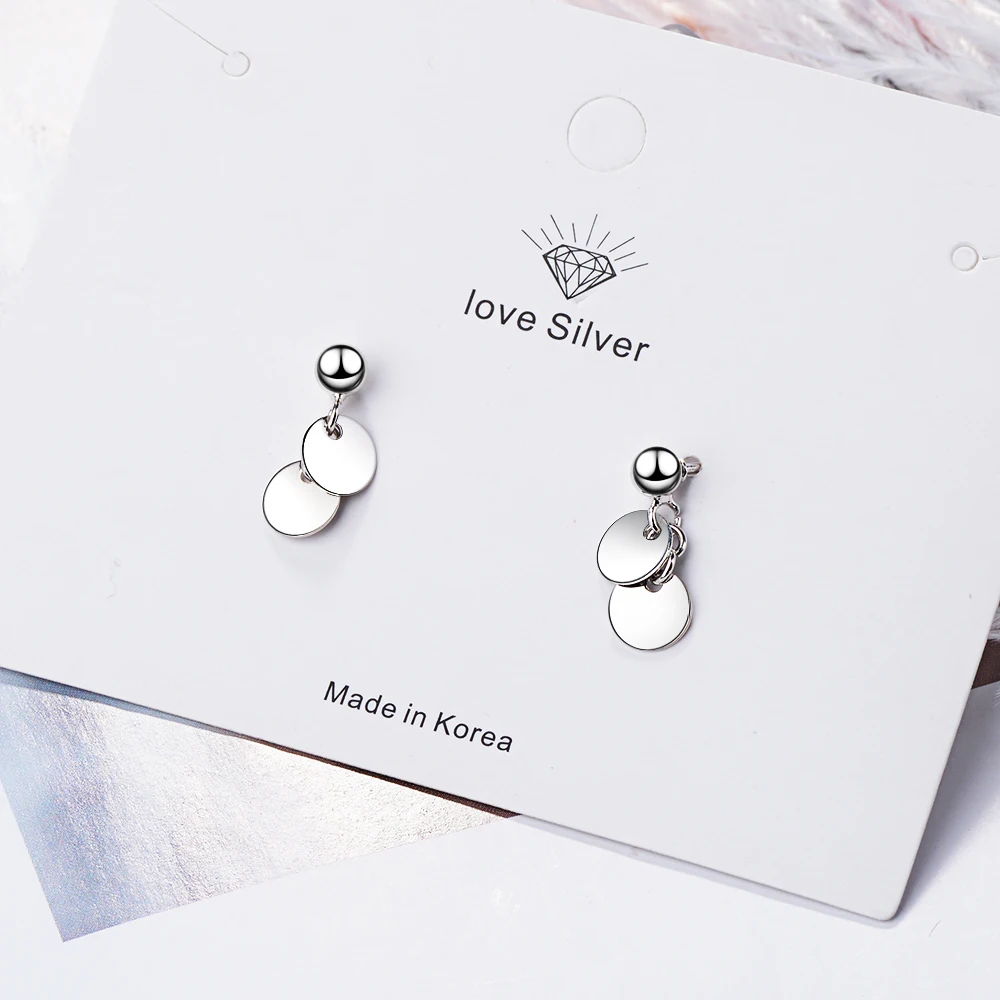 

925 Sterling Silver Small Exquisite Spot Tassel Earrings Women Girl Earrings Fashion Jewelry oorbellen S-E805