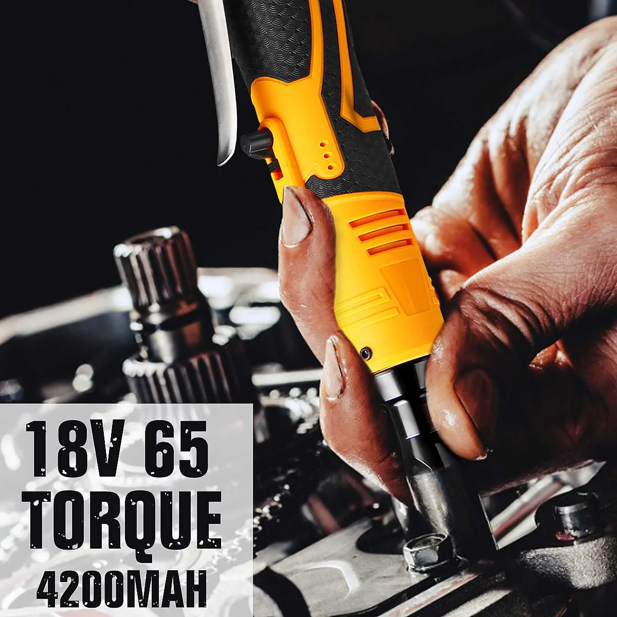 18V 4200mah Аккумуляторный Трещоточный ключ литий-ионный Электрический ключ 4200mah Максимальный крутящий момент 65 компактный размер батареи и зарядного устройства