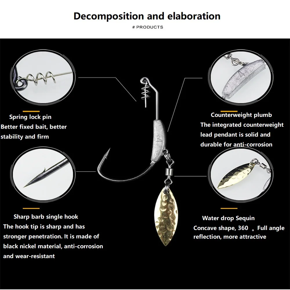 Офсетная печать бронзовых морских рыболовных крючков 4g 5g 7 г крючок с ложкой