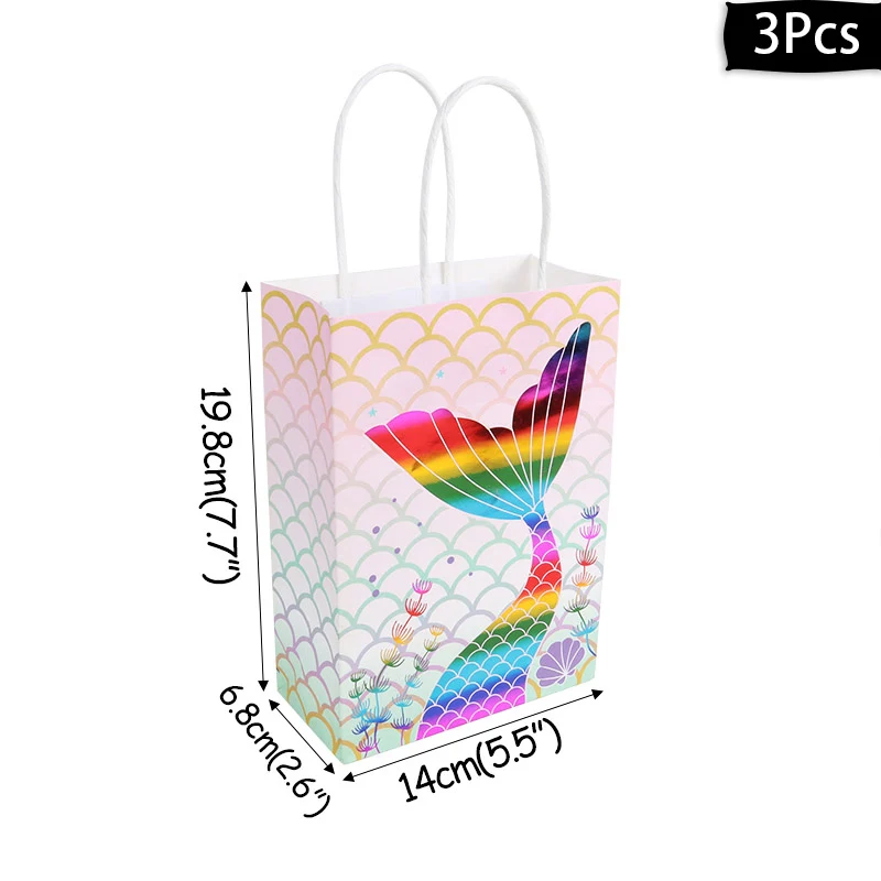 3pcs bags MEIDDING девушка день рождения одноразовая посуда набор Русалка Вечерние воздушные шары тарелки чашки баннер для свадебного оформления Baby Shower - Цвет: 3pcs bags