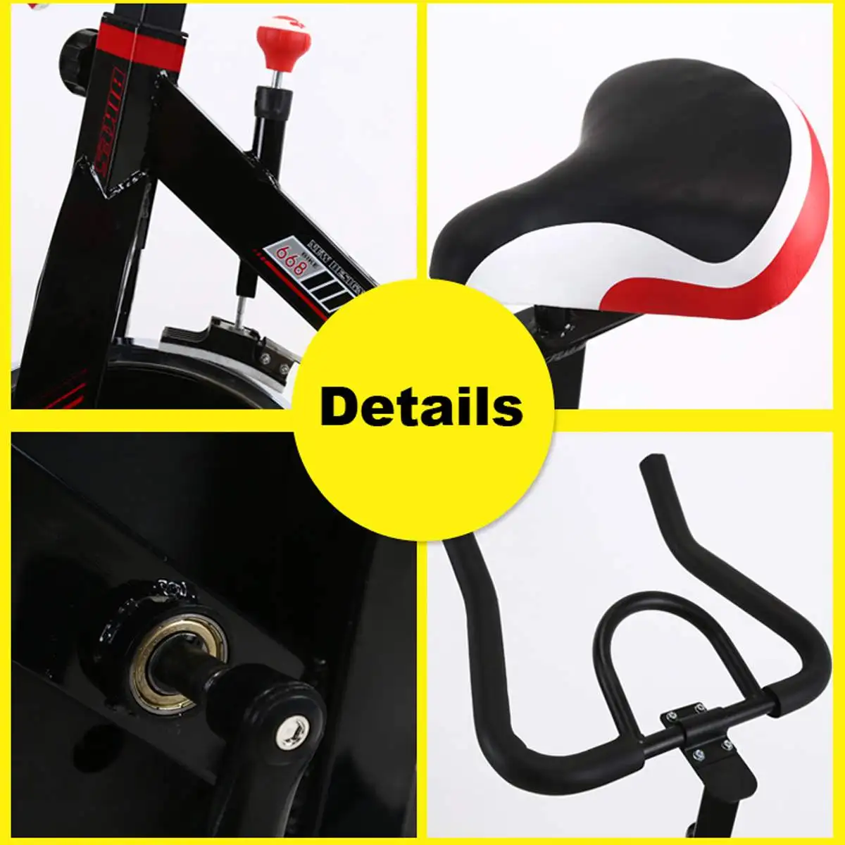 

Fitness Bike Indoor Cycling Exercise Equipment With Electronic Display Screen The Indoor Cycling Ultra-Quiet Bicycle Trainer