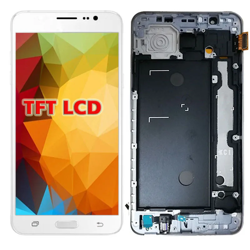 J710 LCD For Samsung Galaxy J7 SM-J710FN J710F J710M J710Y J710G J710H Touch Screen Digitizer Assembly Frame Home Button - Цвет: white with Frame