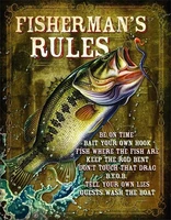 fishermans rules tin sign 8 x 12 h fishermans rules