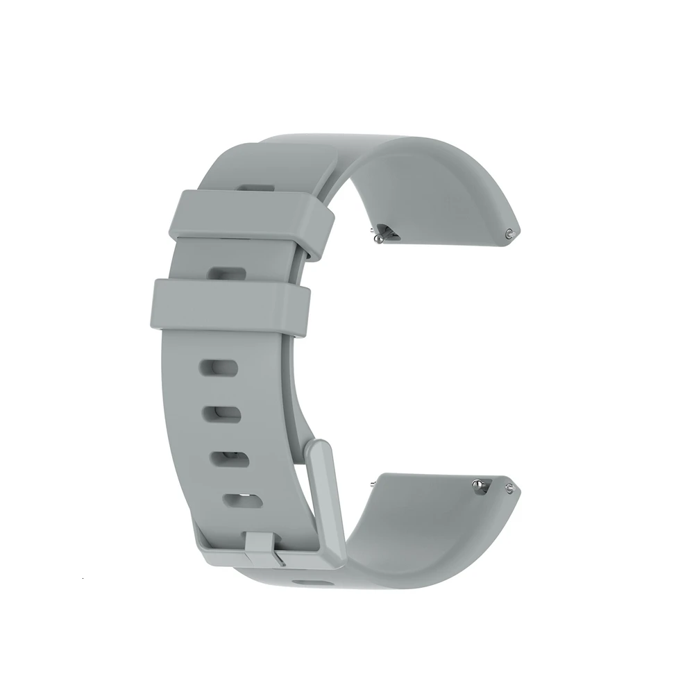 Gray Сменный ремешок для Fitbit Versa/Versa 2, мягкие силиконовые водонепроницаемые наручные аксессуары, ремешок для Fitbit Versa 2, ремешок - Цвет: Gray