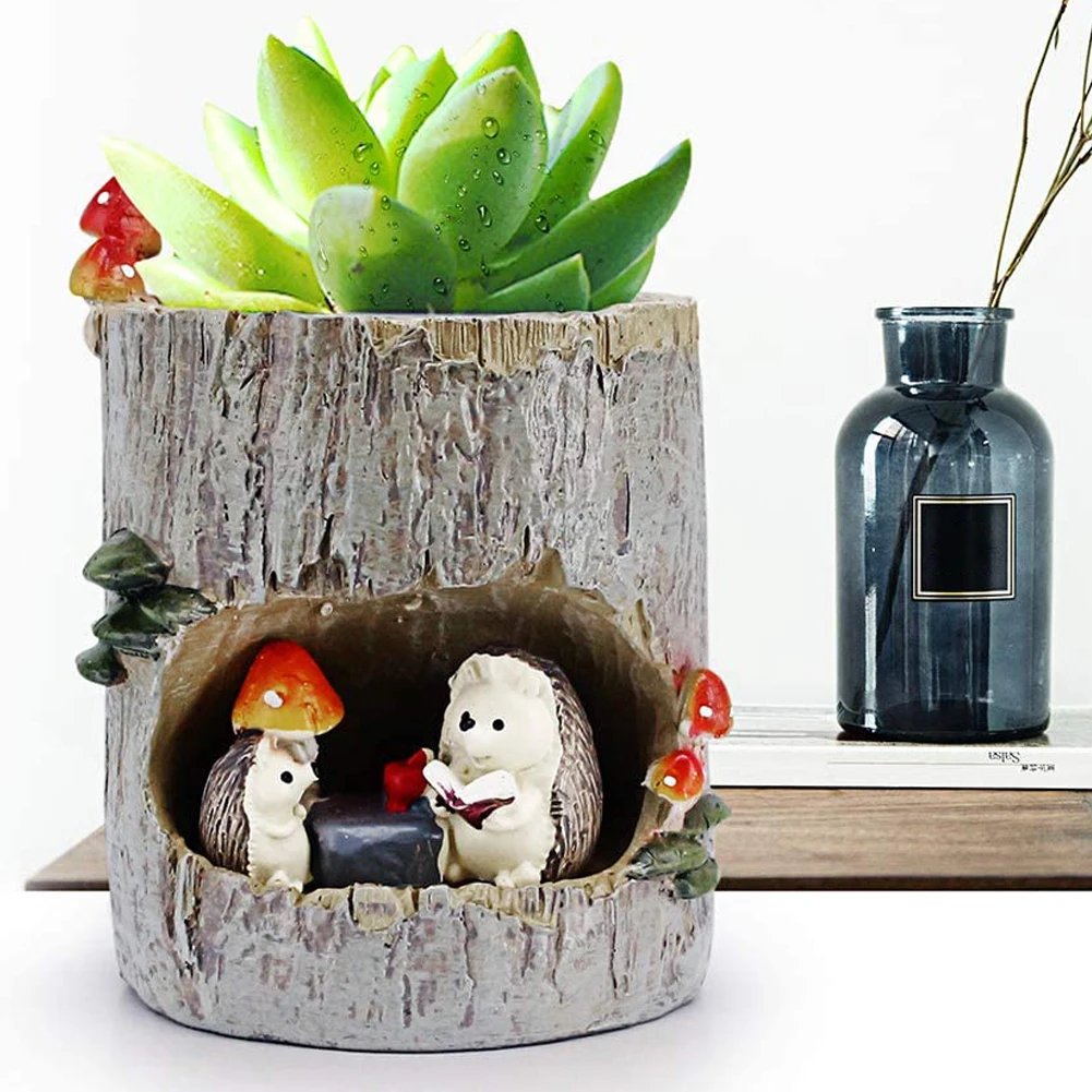 

Macetero Novelty Desk Macetas Succulent Planter Pot Indoor Plant Flower Pots With Micro Animals Outdoor Landscape Decoration