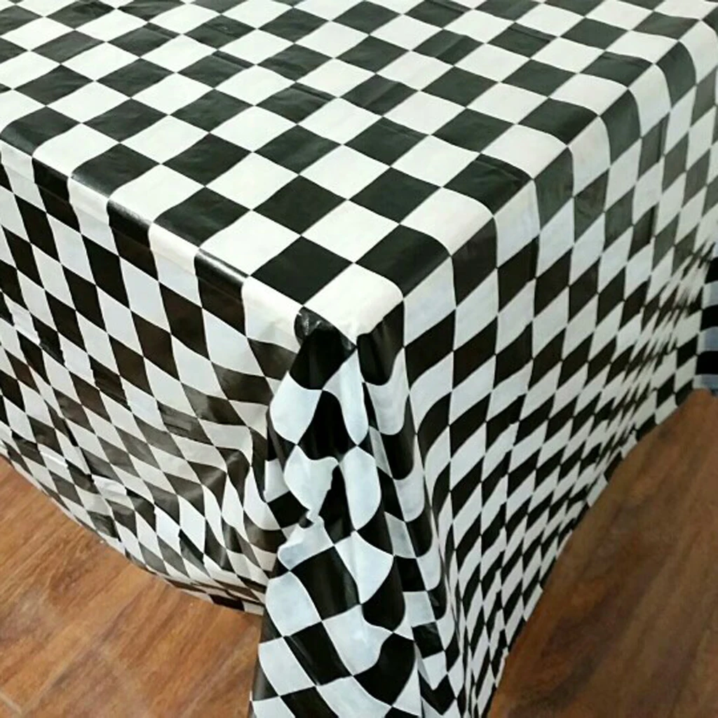 2020 новая Одноразовая Скатерть прямоугольная пластиковая клетчатая печать