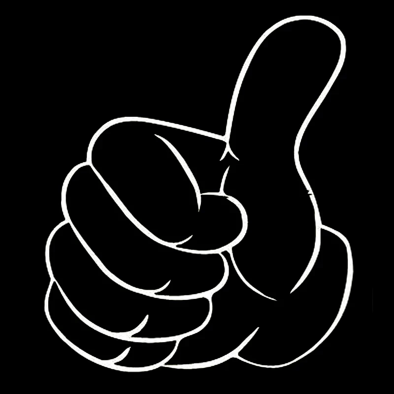 

Creative Car Sticker Cartoon Hand Gesture Thumb Up Success Decor Waterproof Vinyl Decal Automobile Accessories,15cm*12cm