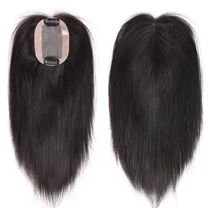 Бразильские прямые волосы HS средней длины на шелковой основе, накладные волосы чистого цвета для женщин, человеческие волосы Remy для женщин