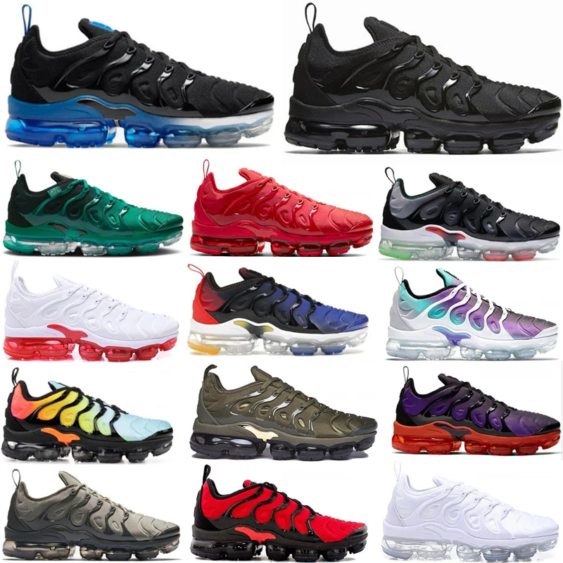 

2021 TN Men Running Shoes Cusion Triple Black White Red Purple Be True Breathable Outdoor Trainers Sports Sneakers Size 39-47