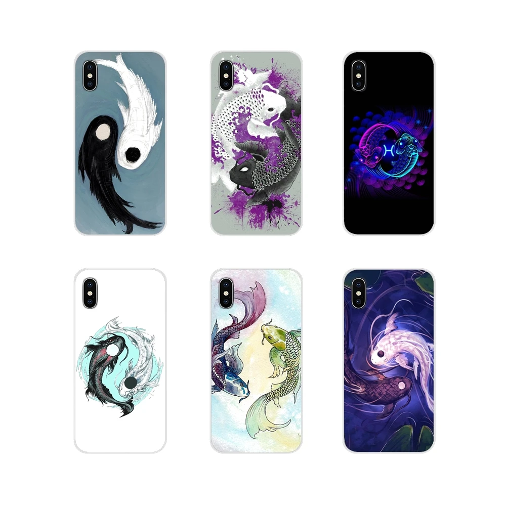 Для Samsung Galaxy S3 S4 S5 Mini S6 S7 Edge S8 S9 S10 Lite Plus Note 4 5 8 9 Koi Yin Yang Fish аксессуары чехлы для