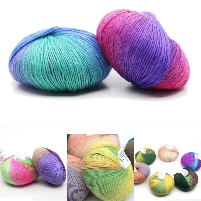 Детские вязаные красочные детские шерстяные пряжи мягкие крючки для вязания