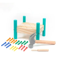 wooden nailing table childrens educational early education percussion toy teaching aids to train handeye coordination montessori