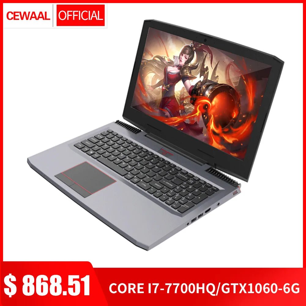 Ноутбук 15 6 &quotIntel Core i7 6700HQ quad core NVIDIA GTX1060 6G DDR4 8 ГБ + 512 SSD Windows 10 ноутбук HDMI Gigabit RJ45 5G