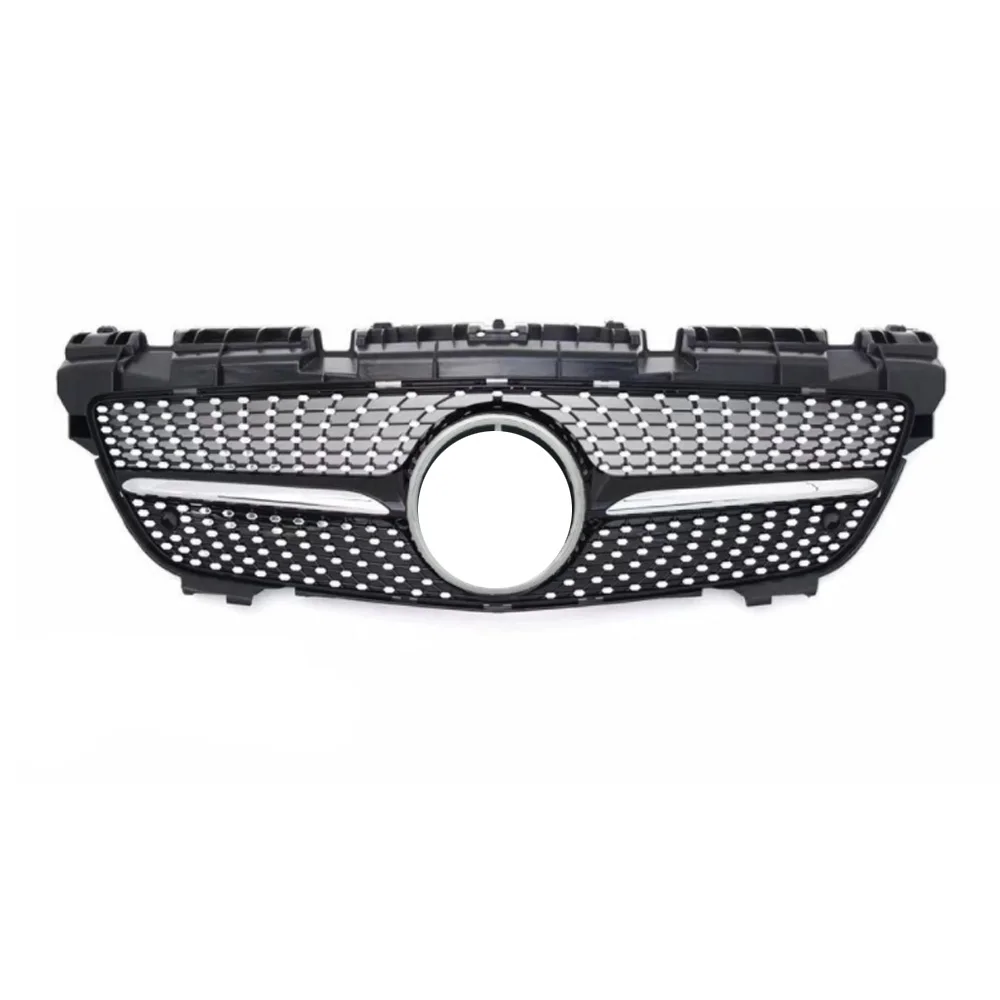 R172 Racing Grille for Mercedes SLK class r172 SLK250 SLK200 SLK350 GT Diamond Style Grills Front Bumper Without Emblem 2012-16