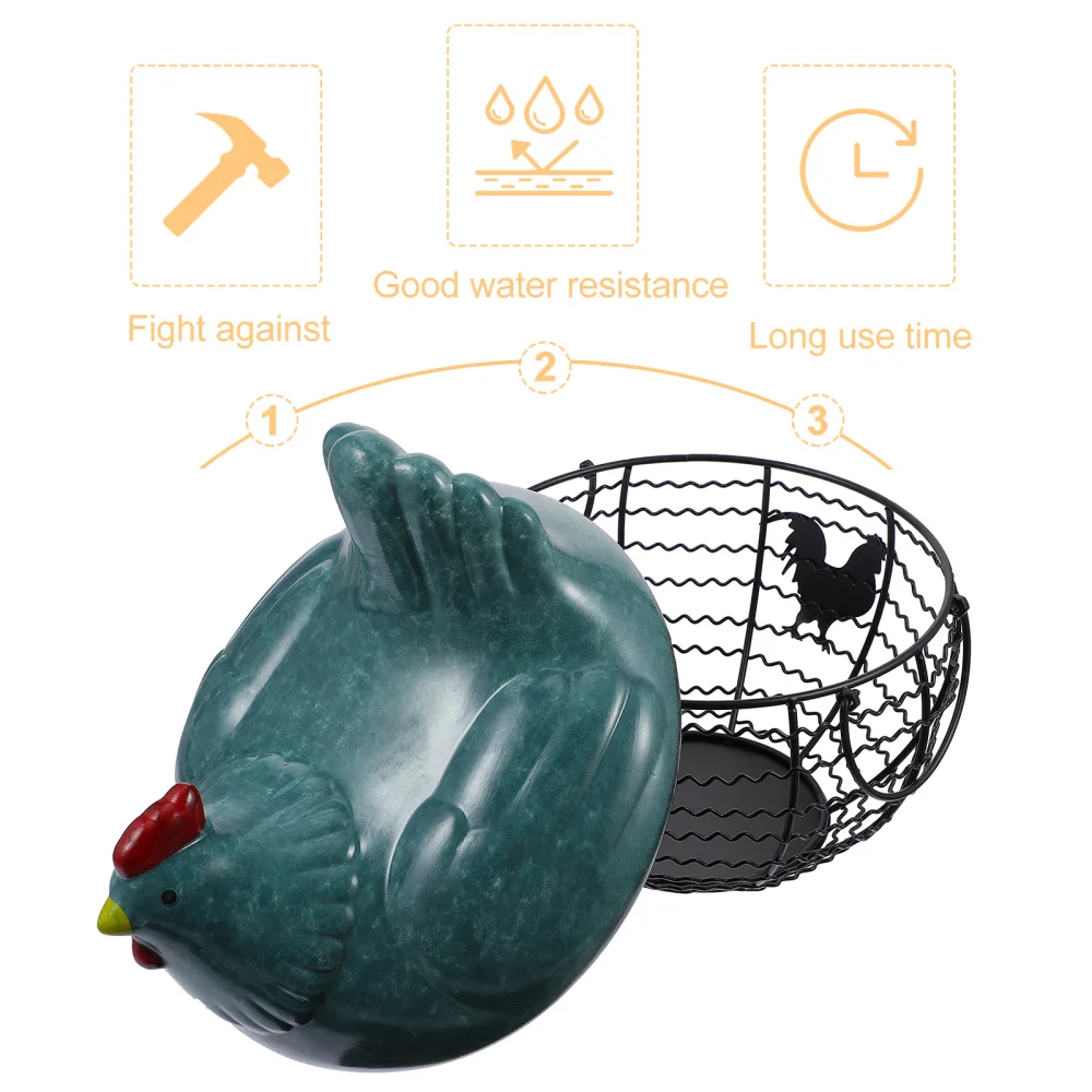 

1pc Durable Iron Art Egg Food Basket Kitchen Creative Fruit Storage Basket