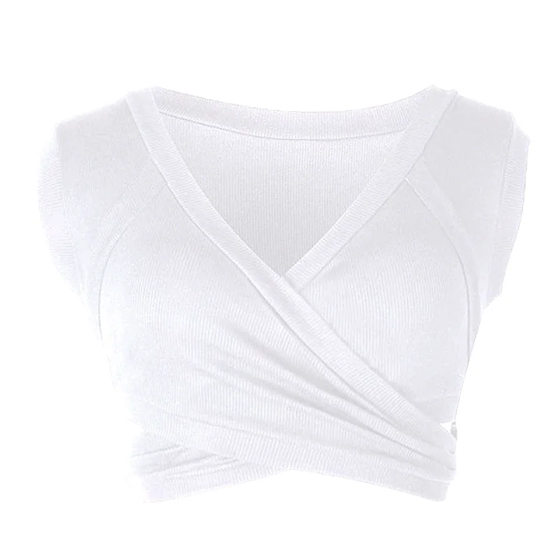 Tank Top Women Summer Bralette Crop Sleeveless White Femme Strapless Sexy Bandana 2022 | Женская одежда